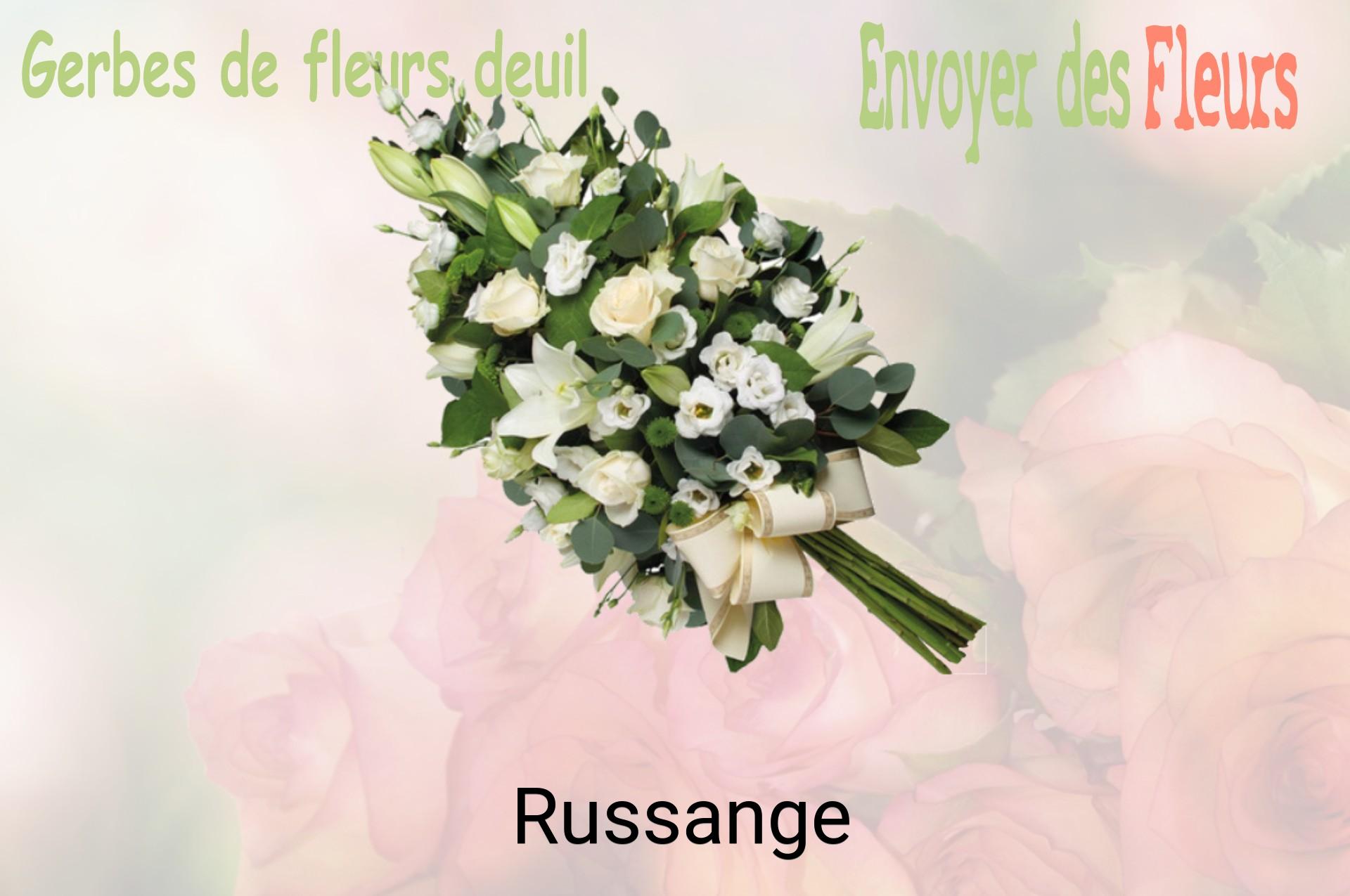 Gerbe de fleurs de deuil livrée à Russange